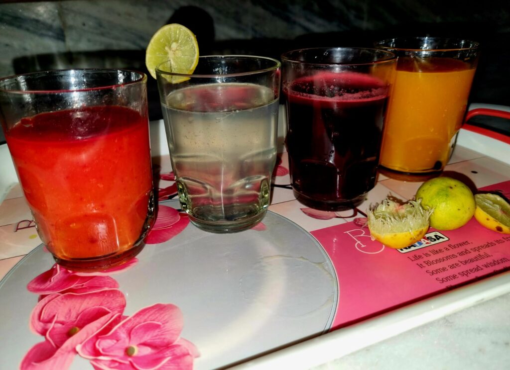 mango, lemon, beetroot juices- gallery